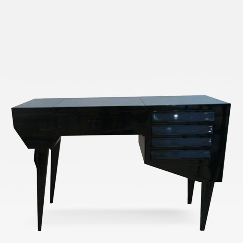 A Modernist Vanity in Black Lacquer