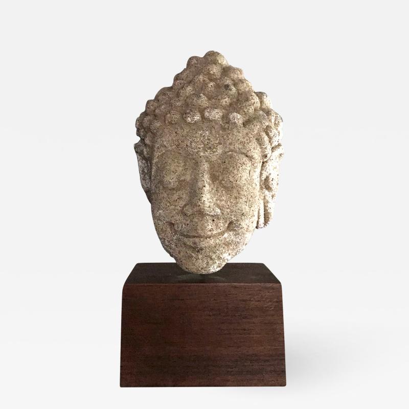 A Mon Dvaravati Style Buddha Head from Thailand