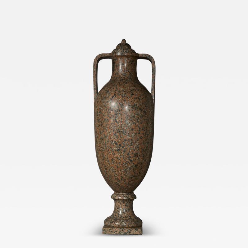 A Monumental Lapis Pyrrhopoecilus Lidded Amphora