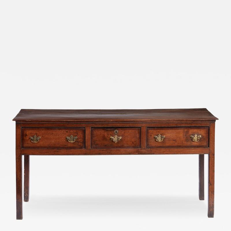A Narrow Three Drawer Sideboard Dresser c 1760