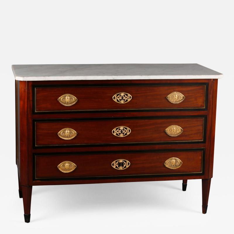 A Neoclassical Ormolu Mounted Marble Top Commode Italian Florence ca 1790
