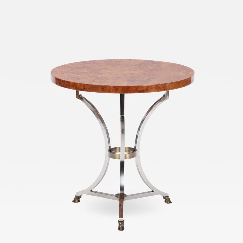 A Neoclassical inspired burl wood top gueridon French circa 1950 