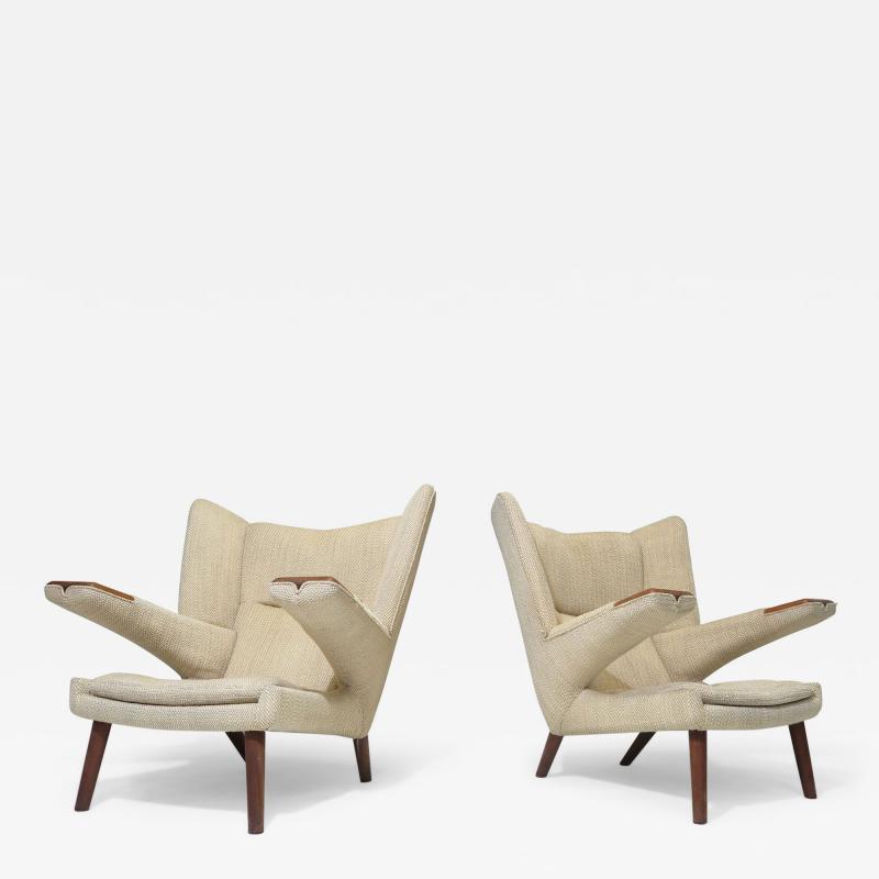 A P Stolen Hans Wegner AP69 Papabear Lounge Chairs