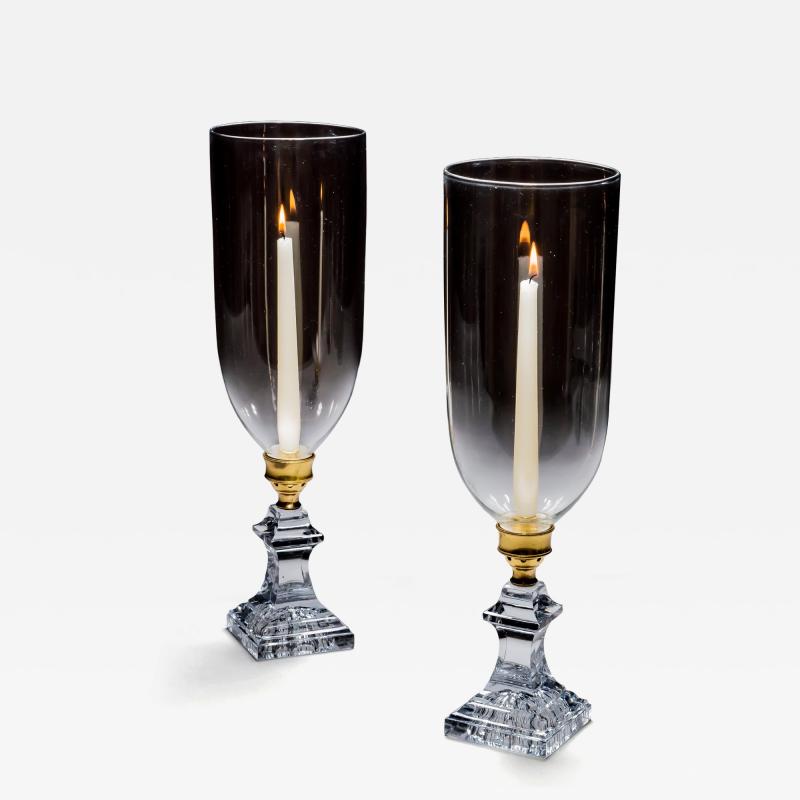 A PAIR OF GEORGE III STORM LIGHT CANDLESTICKS