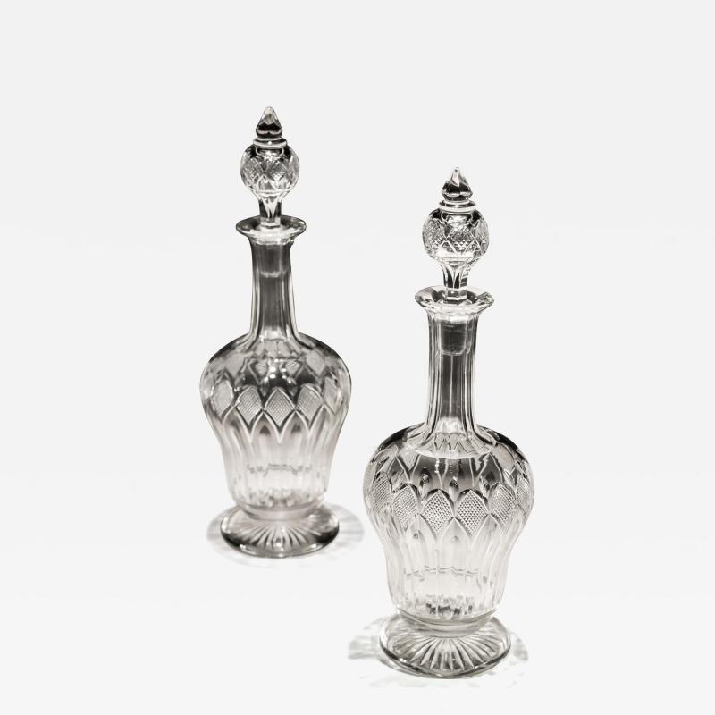 A PAIR OF UNUSUAL VICTORIAN SPIRIT DECANTERS