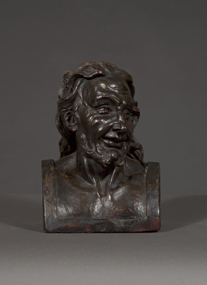 A Pair Of Glazed Terracotta Busts Depicting Two Greek Philosophers