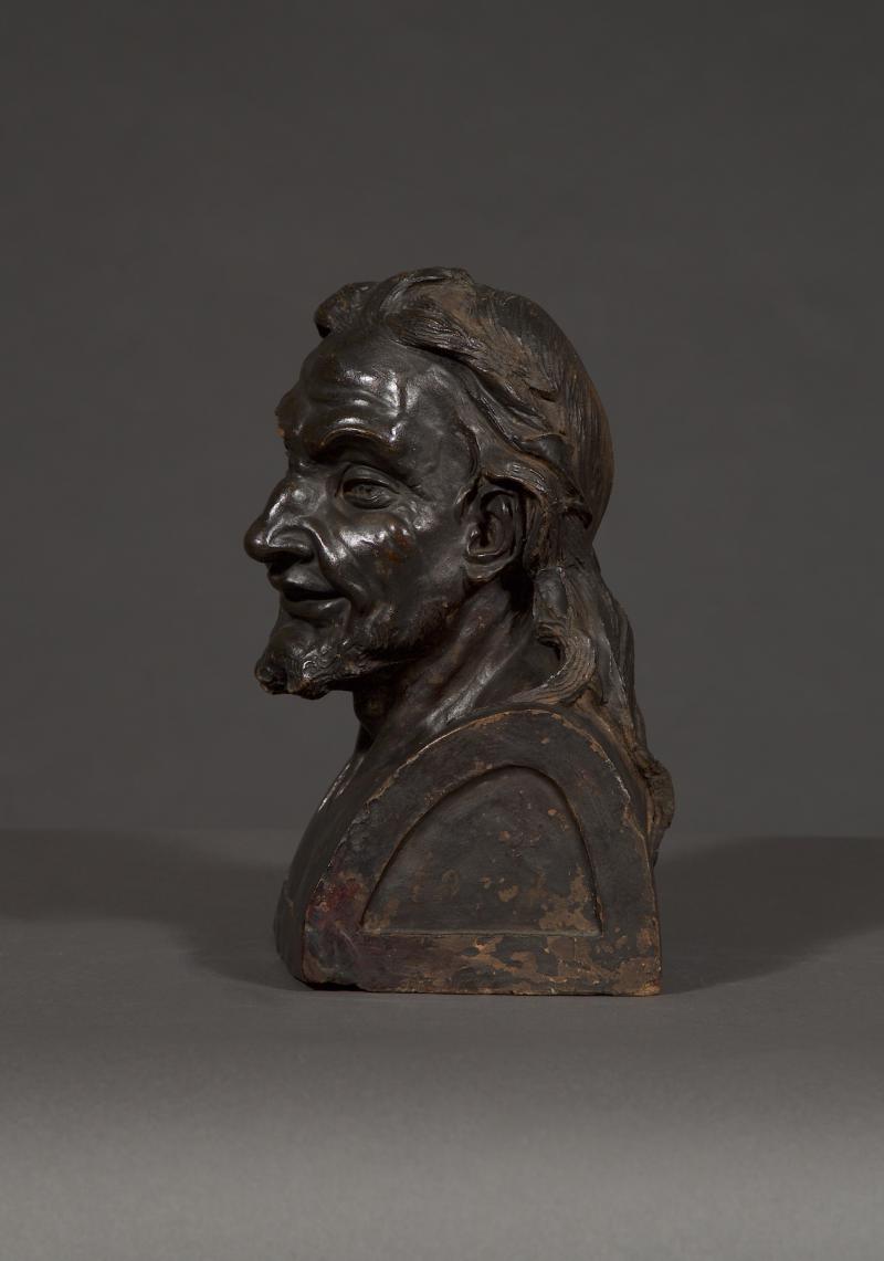 A Pair Of Glazed Terracotta Busts Depicting Two Greek Philosophers