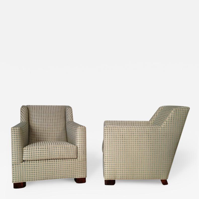 A Pair of Art Deco Club Chairs by Dim