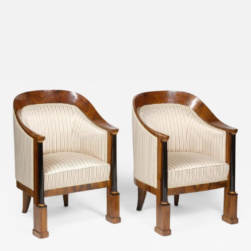 A Pair of Biedermeier Bergeres