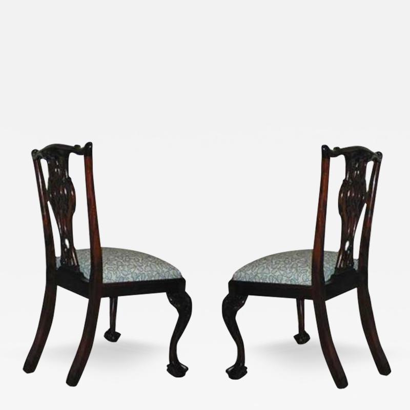 A Pair of English Mahogany Dining Chairs