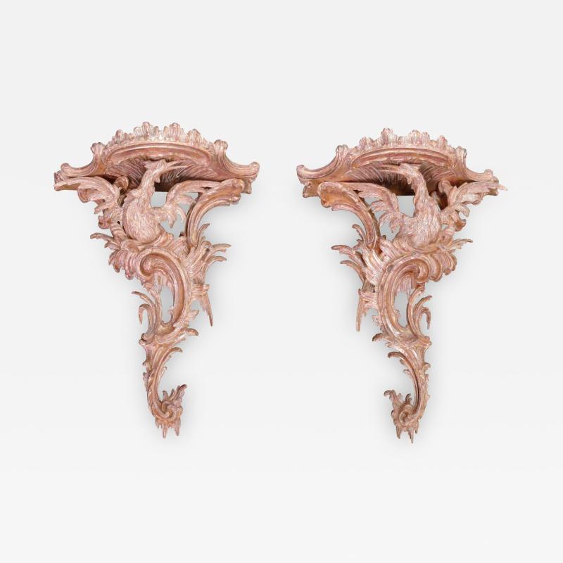 A Pair of George III Giltwood Wall Brackets