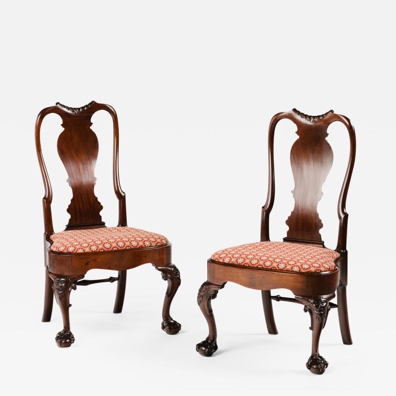 A Pair of Irish Mahogany Side Chairs