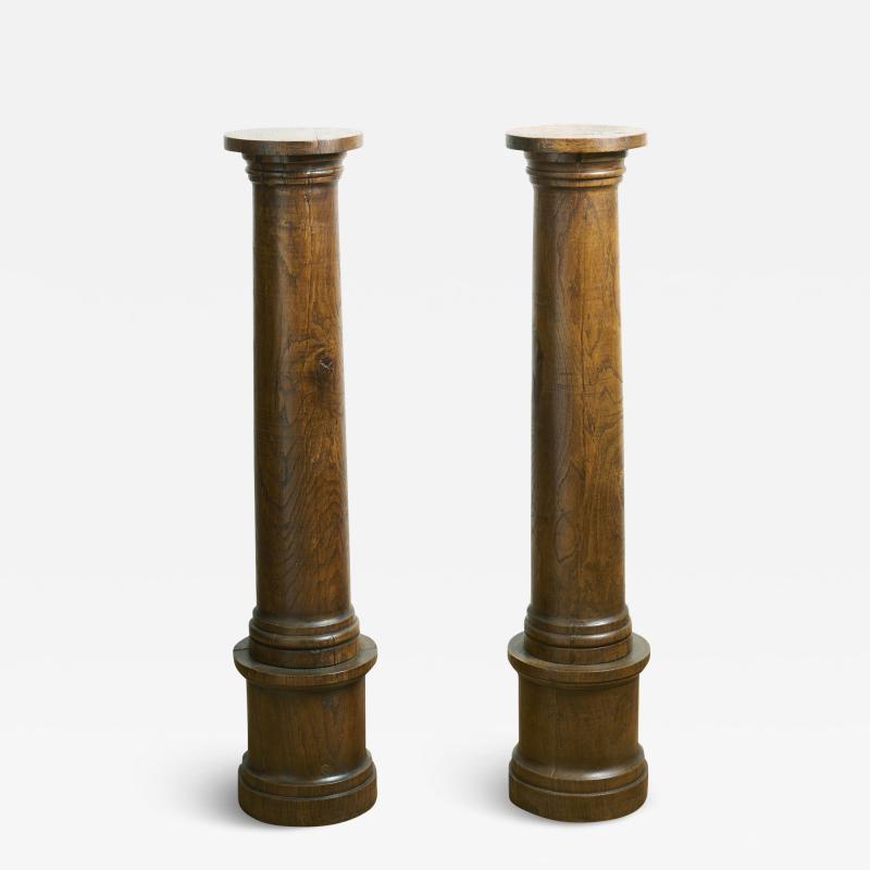 A Pair of Oak Columns
