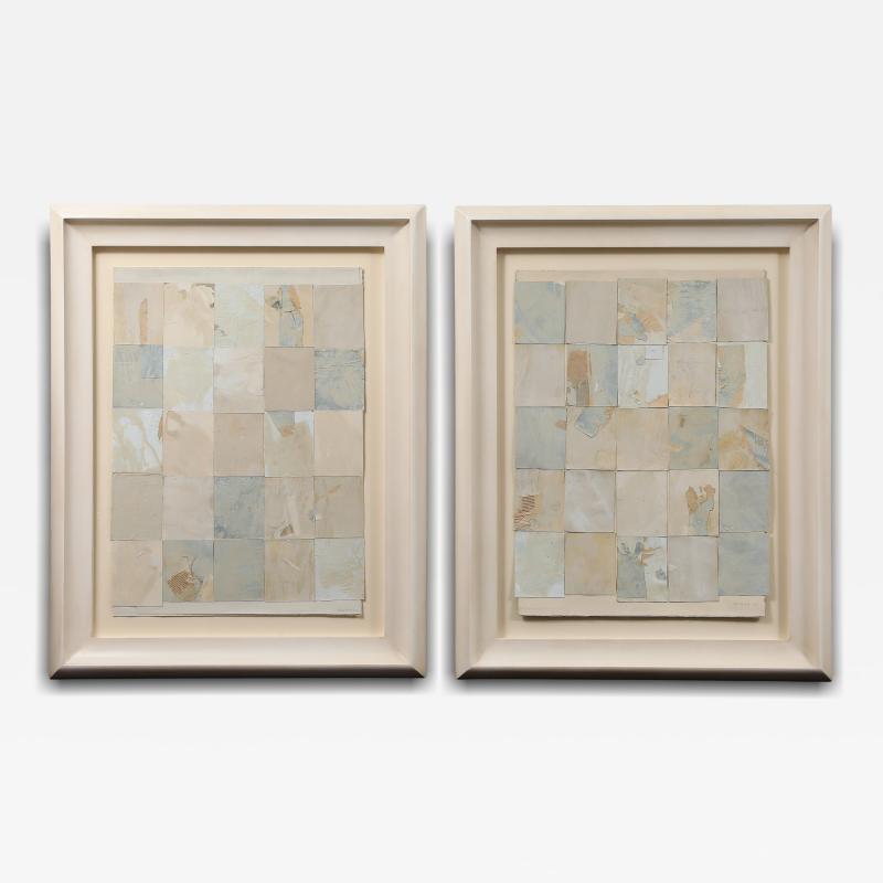 A Pair of Patchwork Painterly Collages