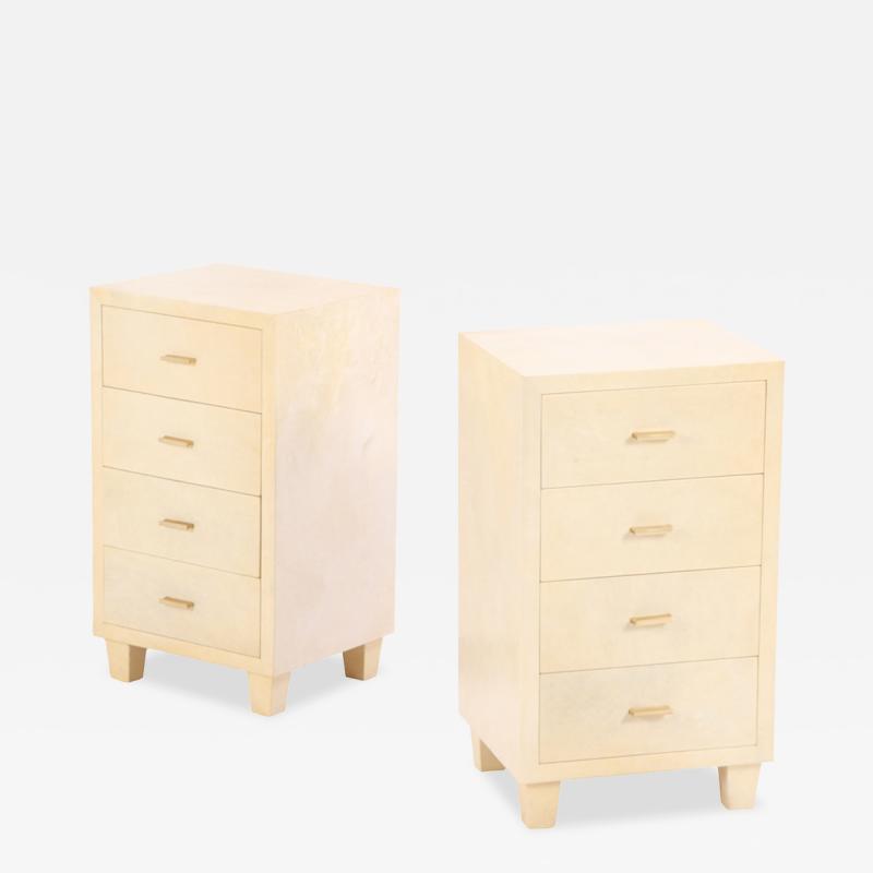 A Pair of Pergamino 4 Drawers Cabinets Nightstands C 1960 