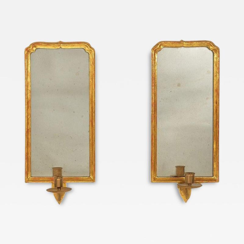 A Pair of Queen Anne Gilt Candle Sconces