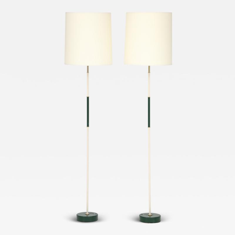 A Pair of Swedish Painted Floor Lamps Circa 1940s