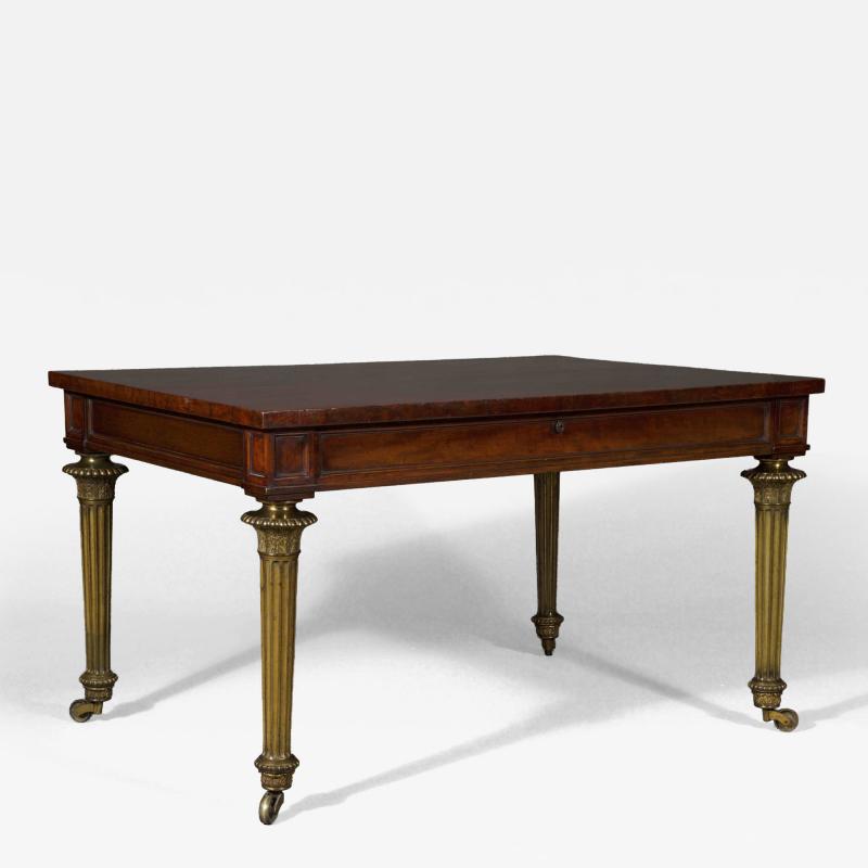 A Probably Unique Rectangular Mahogany Center or Library Table