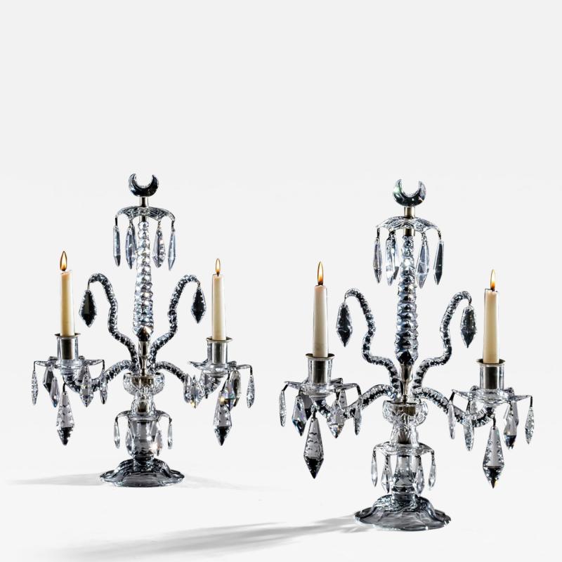 A RARE PAIR OF GEORGE III ROCOCO CANDELABRA