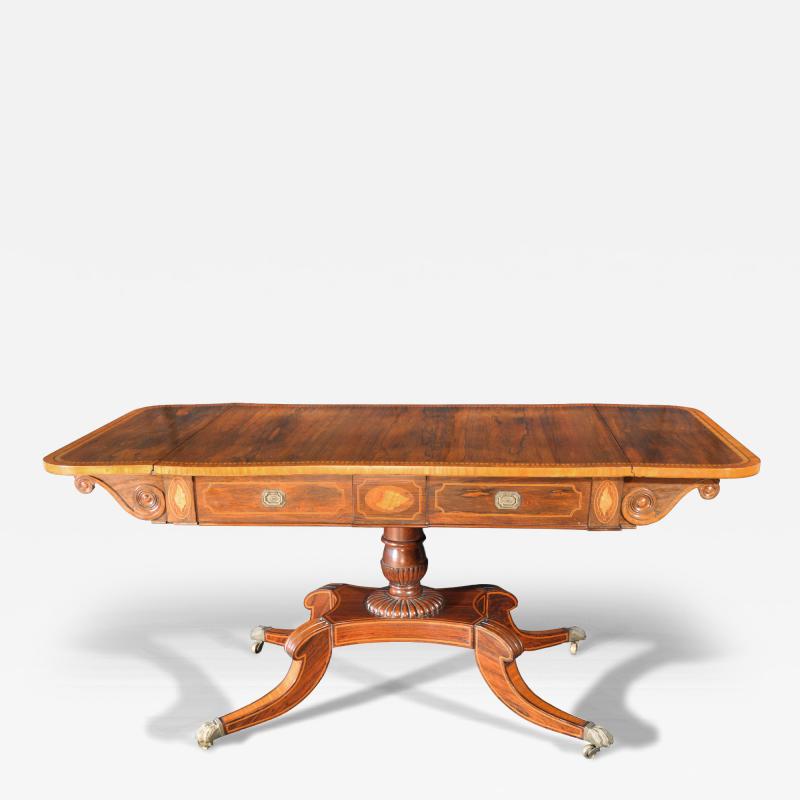 A REGENCY ROSEWOOD SOFA TABLE