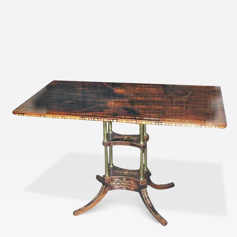 A Rare 19th Century English Regency Rosewood Tilt Top Table