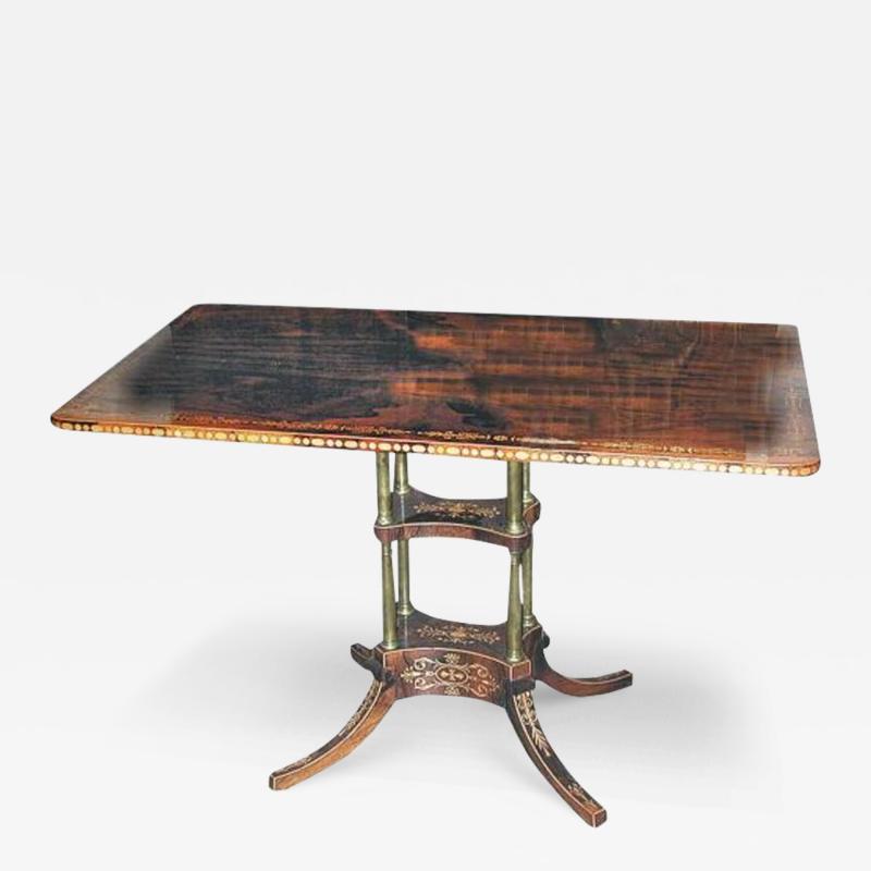 A Rare 19th Century English Regency Rosewood Tilt Top Table