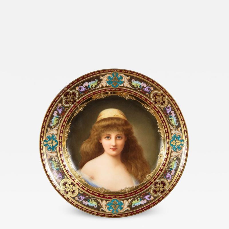 A Rare and Exceptional Royal Vienna Porcelain Plate of Nadia by Wagner