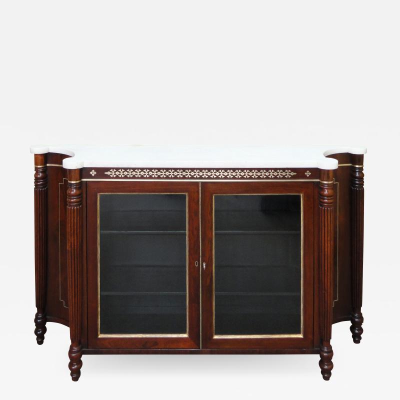 A Regency Brass Inlaid Rosewood Side Cabinet