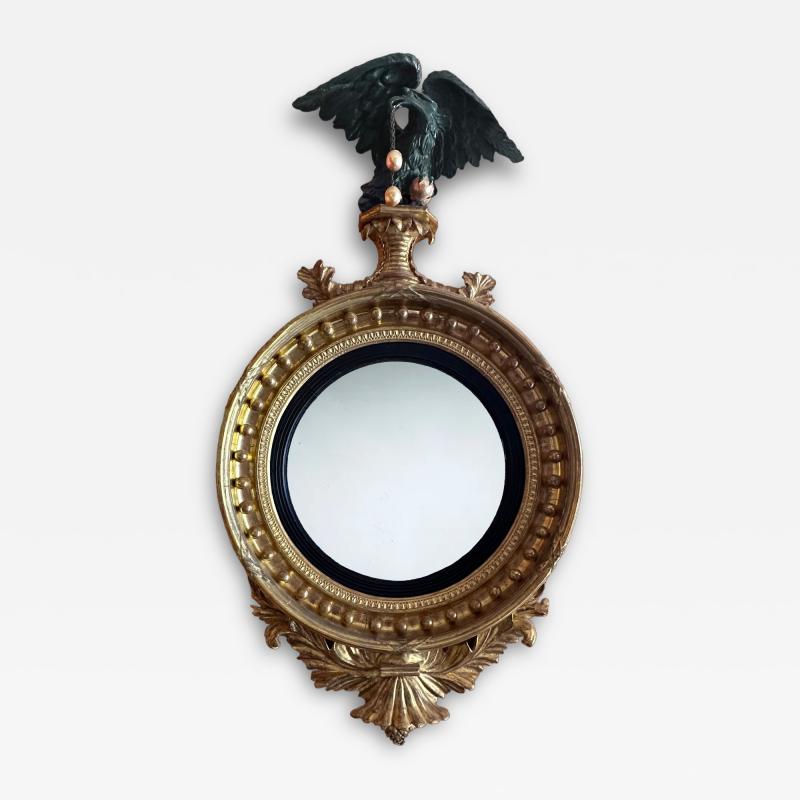A Regency Period Giltwood Convex Mirror