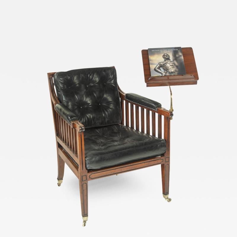 A Regency mahogany library reading chair