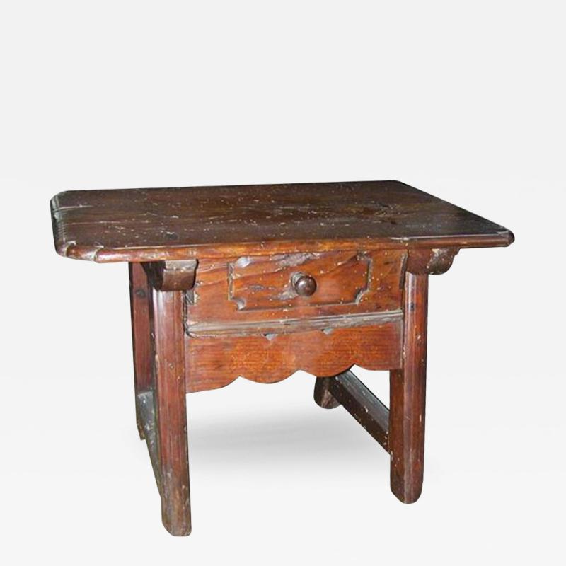 A Rustic 17th Century Spanish Ash wood Side Table