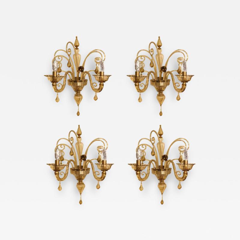 A SET OF FOUR VENETIAN SCONCES