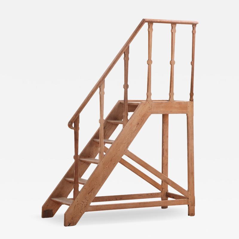 A Set of European Pine Library Steps C 1910 