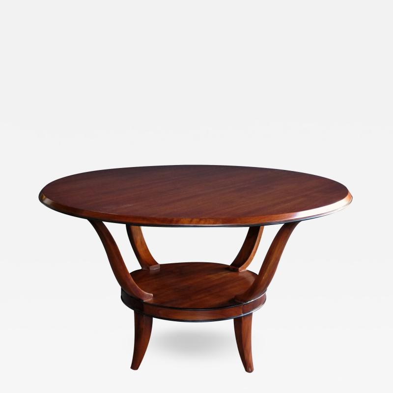 A Stylish French Mahogany Circular Center Table