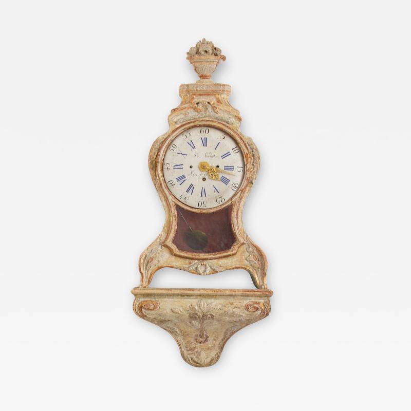 A Superb Swedish Rococo Cartel Clock with Bracket circa 1760