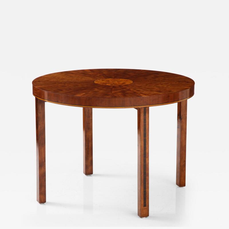 A Swedish Birch and Elmwood Side Table Circa 1940s