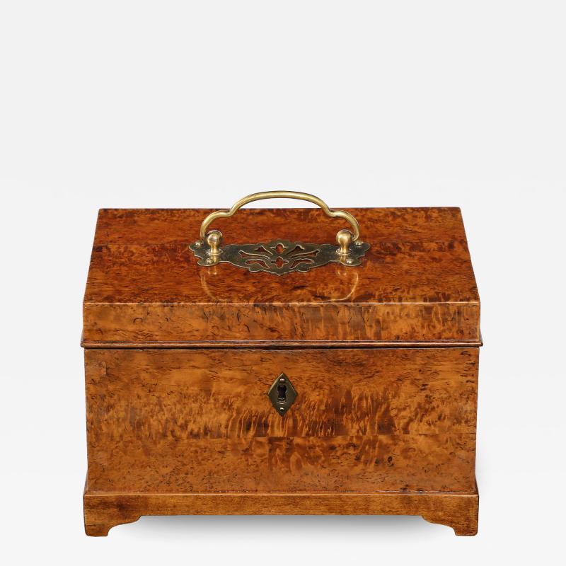 A Swedish Birchroot Box with Brass Mounts 19th Century