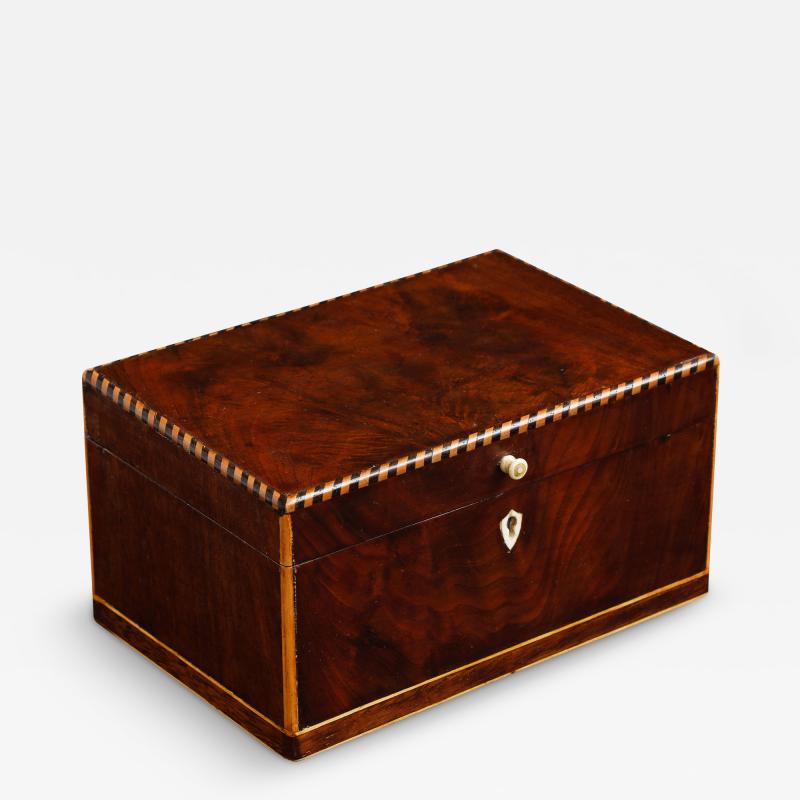A Swedish Empire Inlaid Mahogany Box Early 19th Century