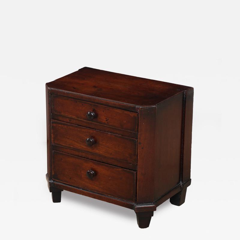 A Swedish Mahogany miniature Chest of Drawers 19th Century