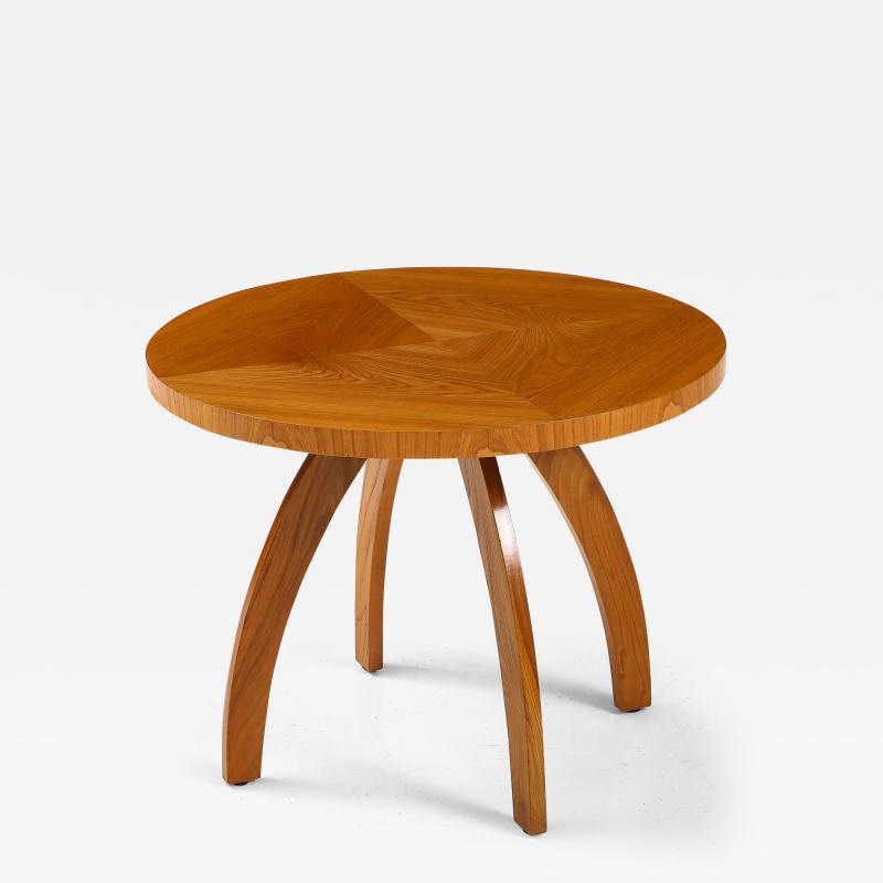 A Swedish Modern Elmwood Side Table Circa 1940s