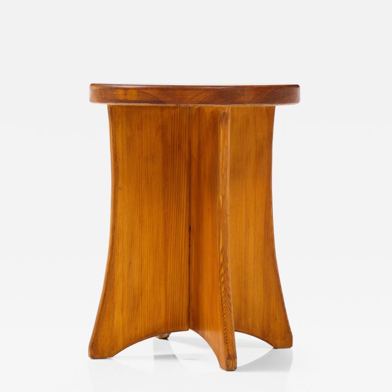 A Swedish Modernist Solid Pine Side Table Circa 1960s