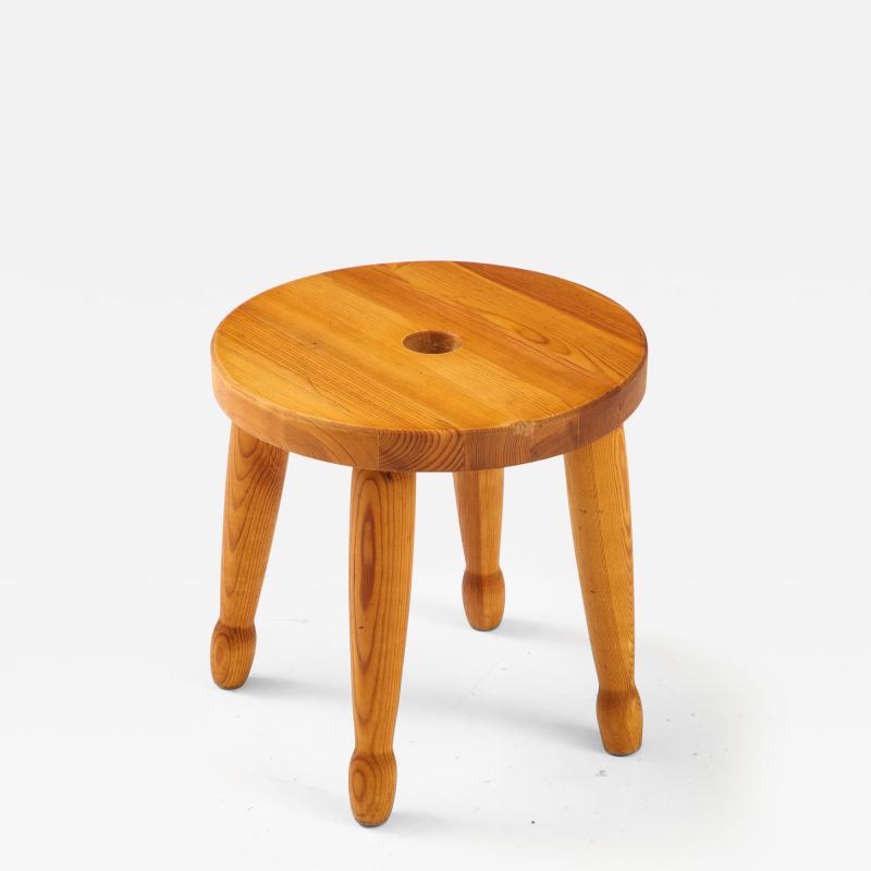 A Swedish Solid Pine Stool Circa 1970s