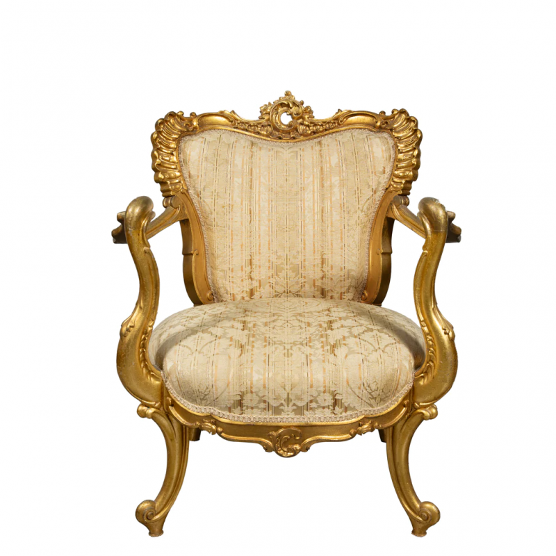 A THREE PIECE ROCOCO STYLE SALON SUITE, 19TH CENTURY