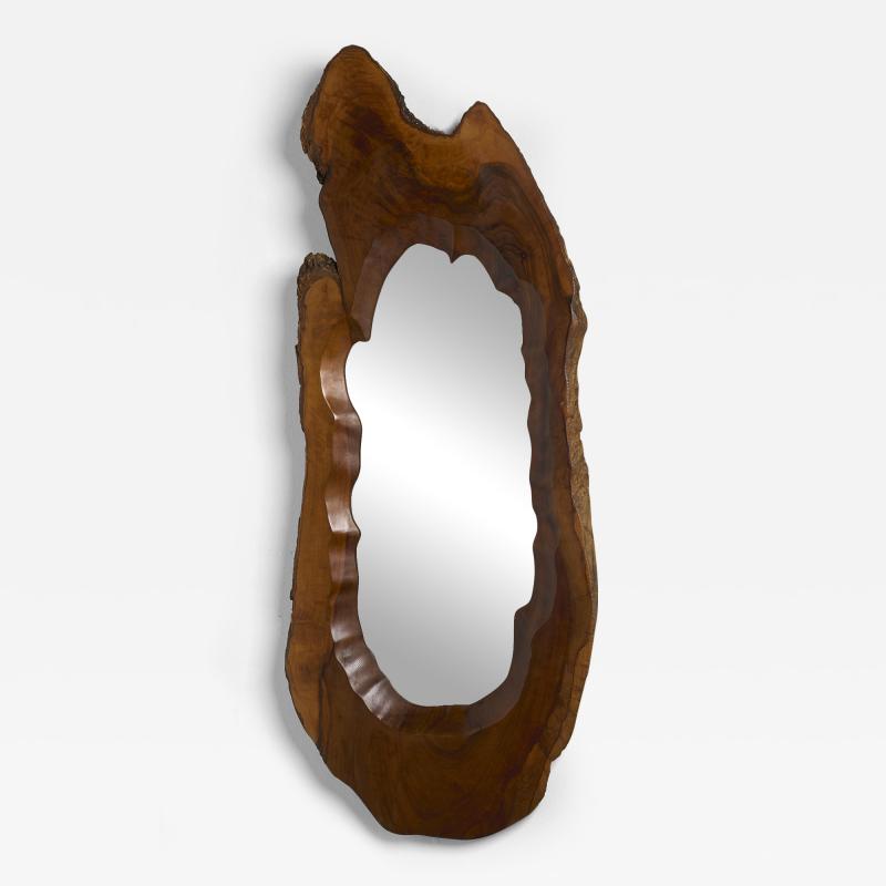 A Tree Trunk Mirror