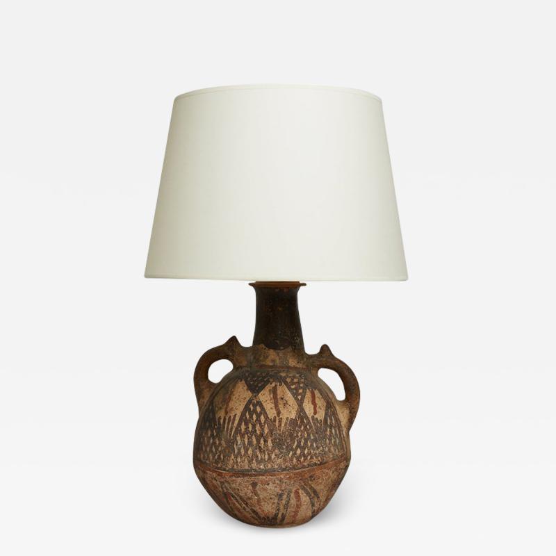 A Tribal Terracotta Table Lamp