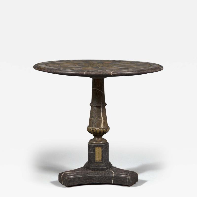 A VERY RARE HARDSTONE AND MARBLE INLAID SPECIMEN PRESENTATION CENTER TABLE