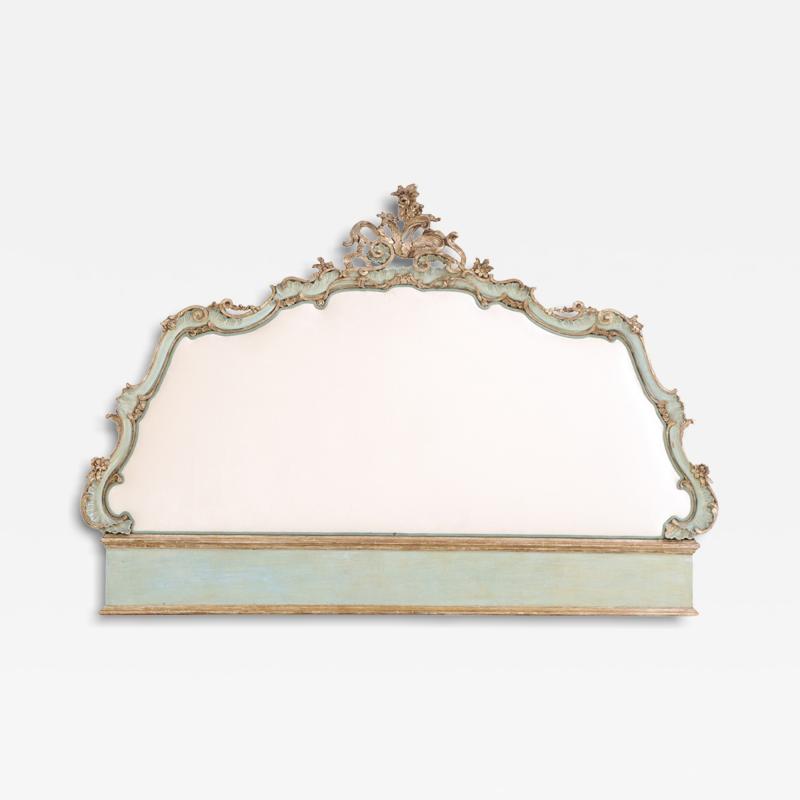 A Venetian style Painted Wall Mounted King Size Headboard C 1900 