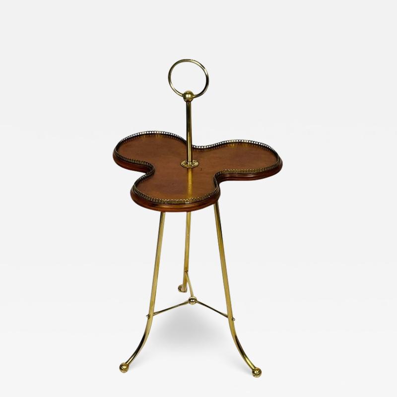 A Victorian Revolving Occasional Table in Brass Mahogany 