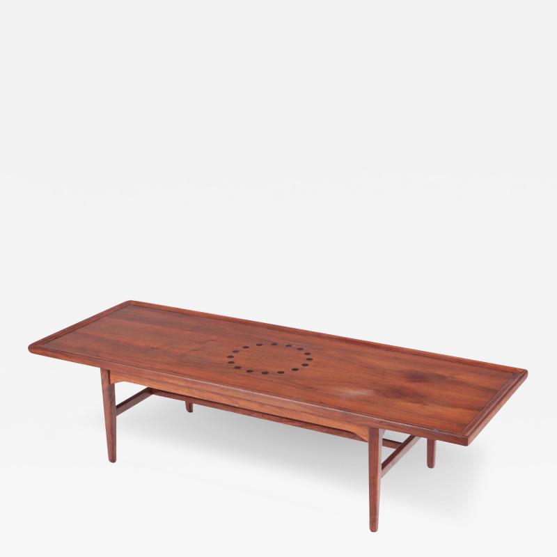 A Vintage Mid Century Modern Walnut and Rosewood Drexel Declaration Coffee Table