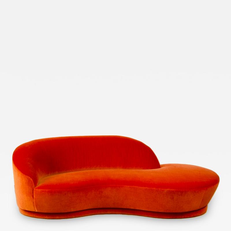 A Vladimir Kagan Weiman Preview chaise lounge sofa circa 1980 